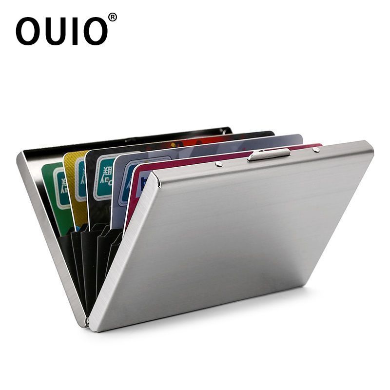 Card Holder Slim Case - OUIO ​RFID Blocking Stainless Steel Card