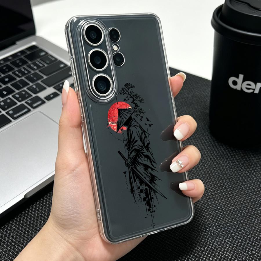 Phone Cases Red - Samurai With Red Sun Print Case