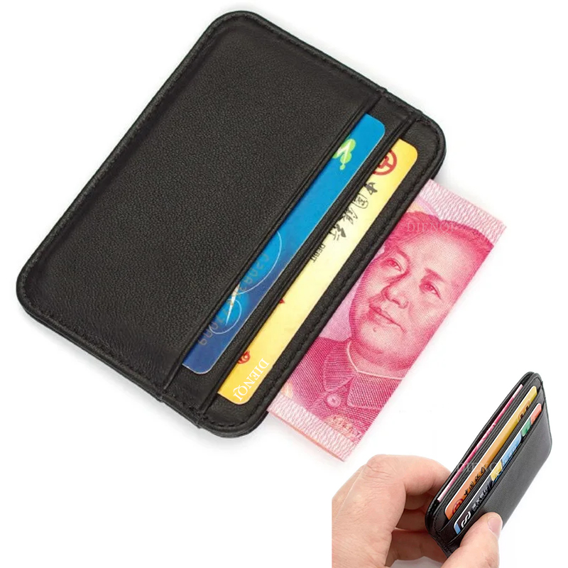 Card Holder Slim Case - Genuine Leather Visit Card Holder Men's