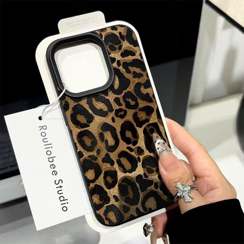 Phone Cases Mous - INS Brown Leopard Print Phone Case