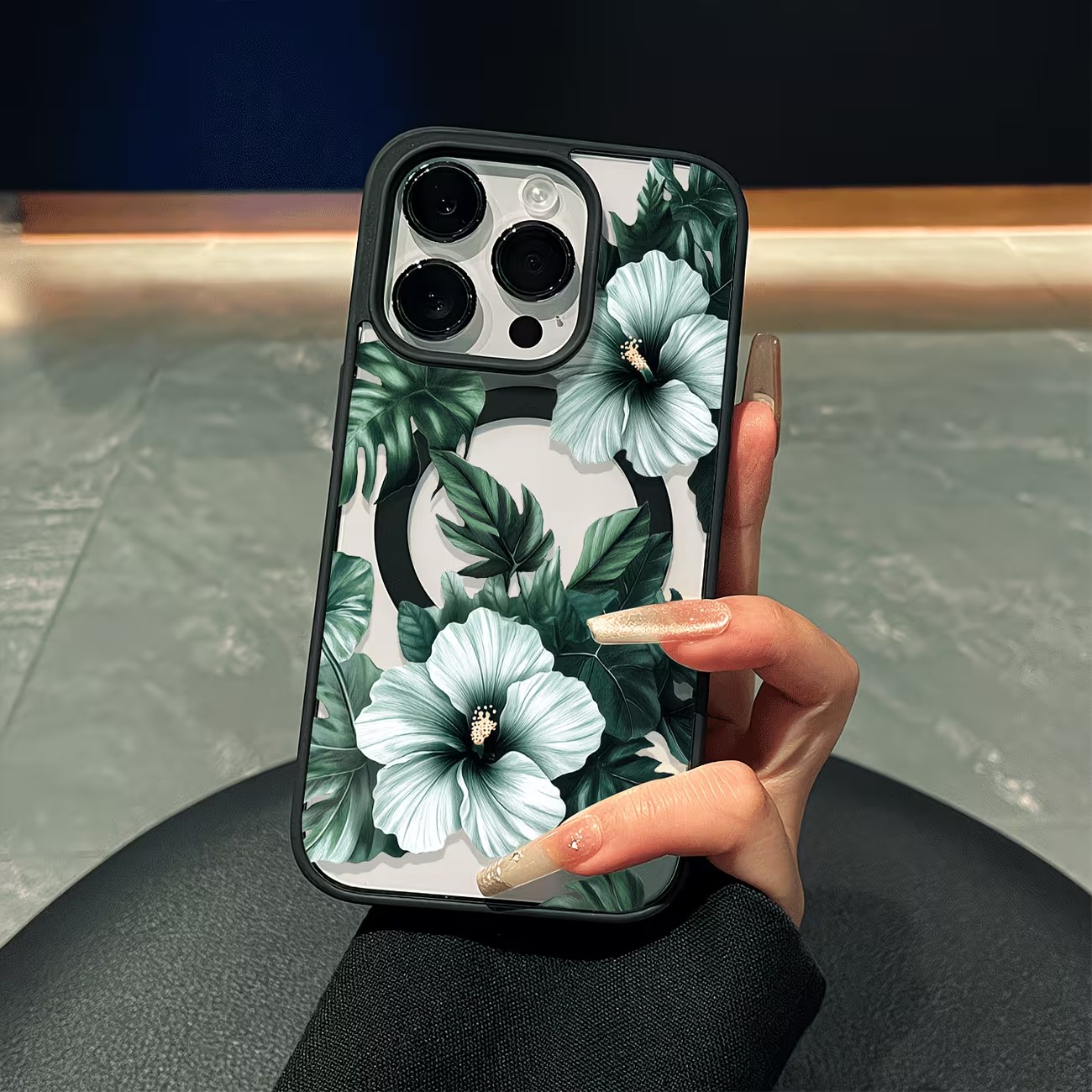 Phone Cases Mous - Green Floral Print Phone Case For