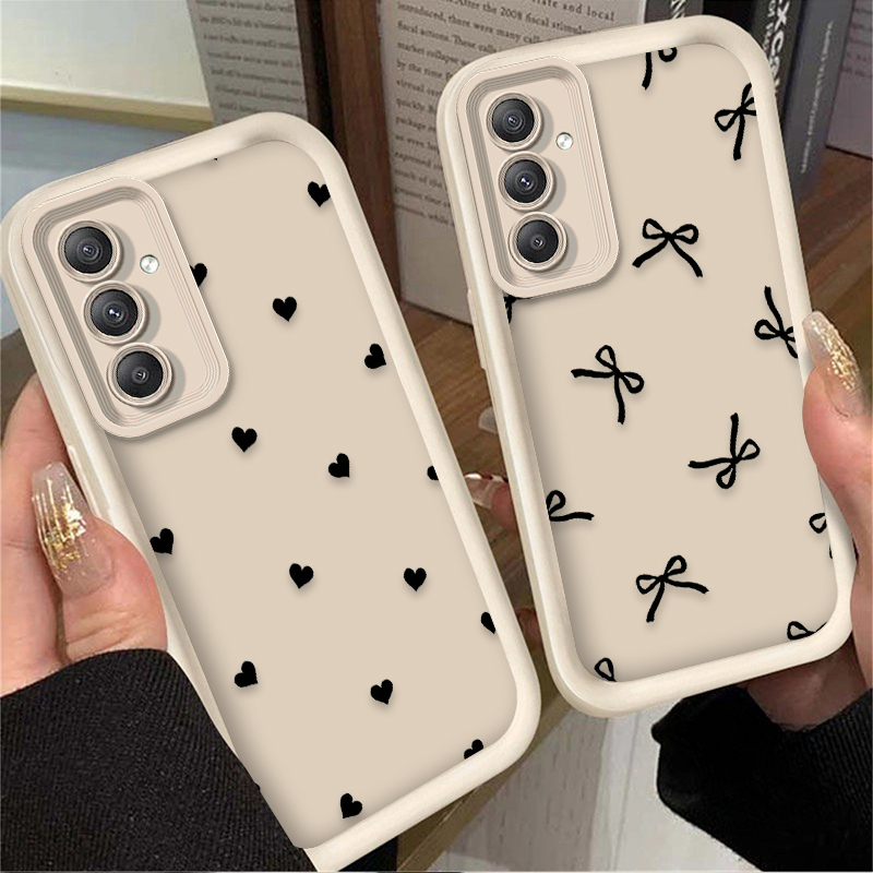 Black Love Heart Bowknot Case  - Phone Cases A14 Samsung ulasan dan harga