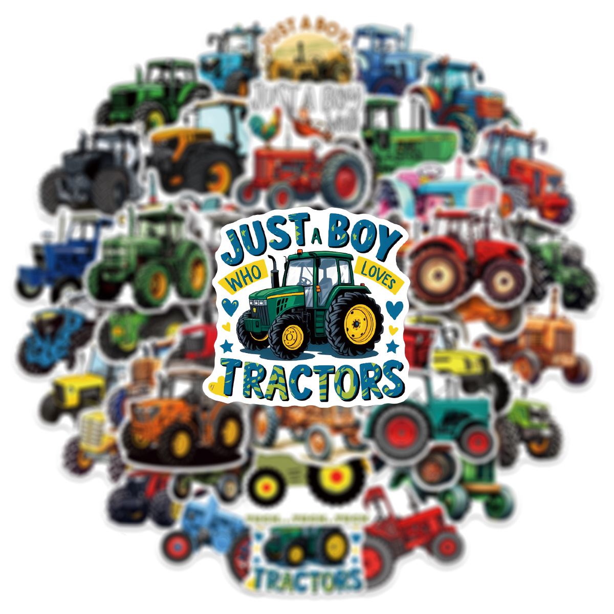 50/100 Pcs Cartoon Farm Tracto - Phone Cases The Dairy ulasan dan harga