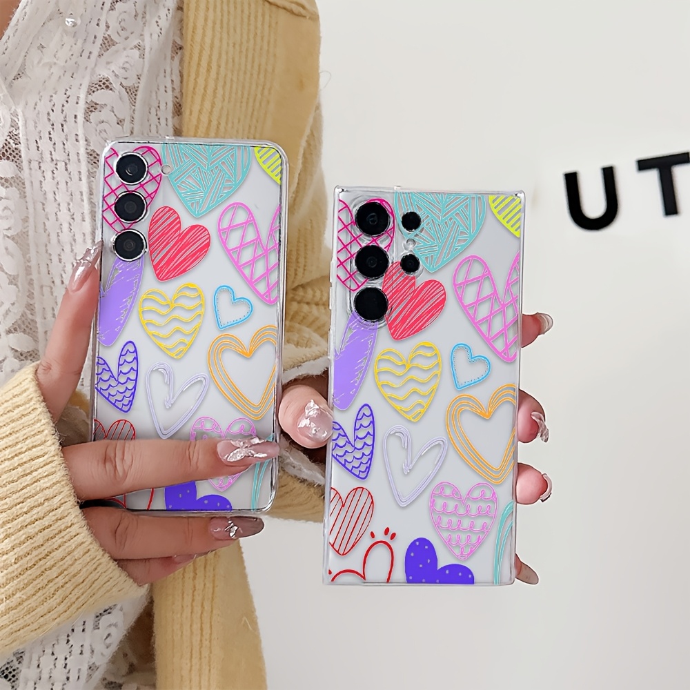 Colorful heart-shaped transpar - Phone Cases A14 Samsung ulasan dan harga