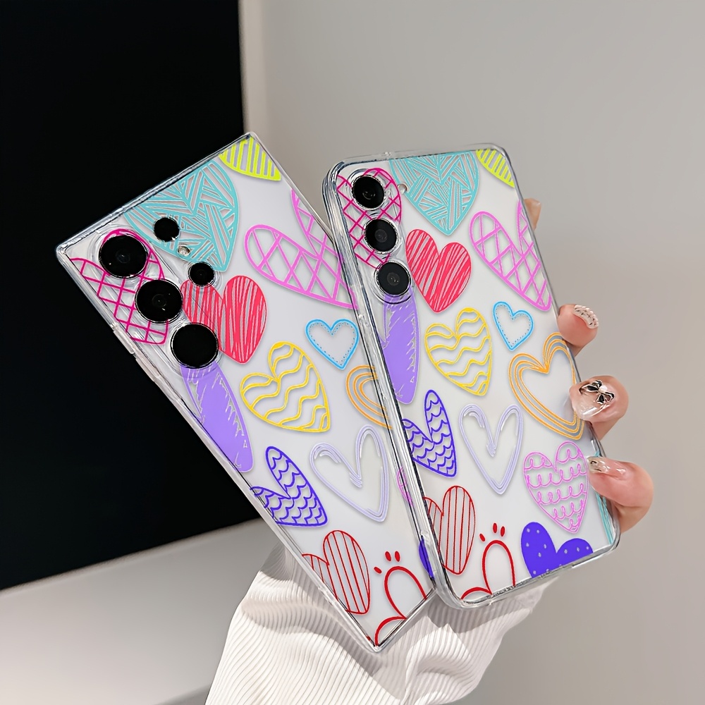 Colorful heart-shaped transpar - Phone Cases A14 Samsung ulasan dan harga