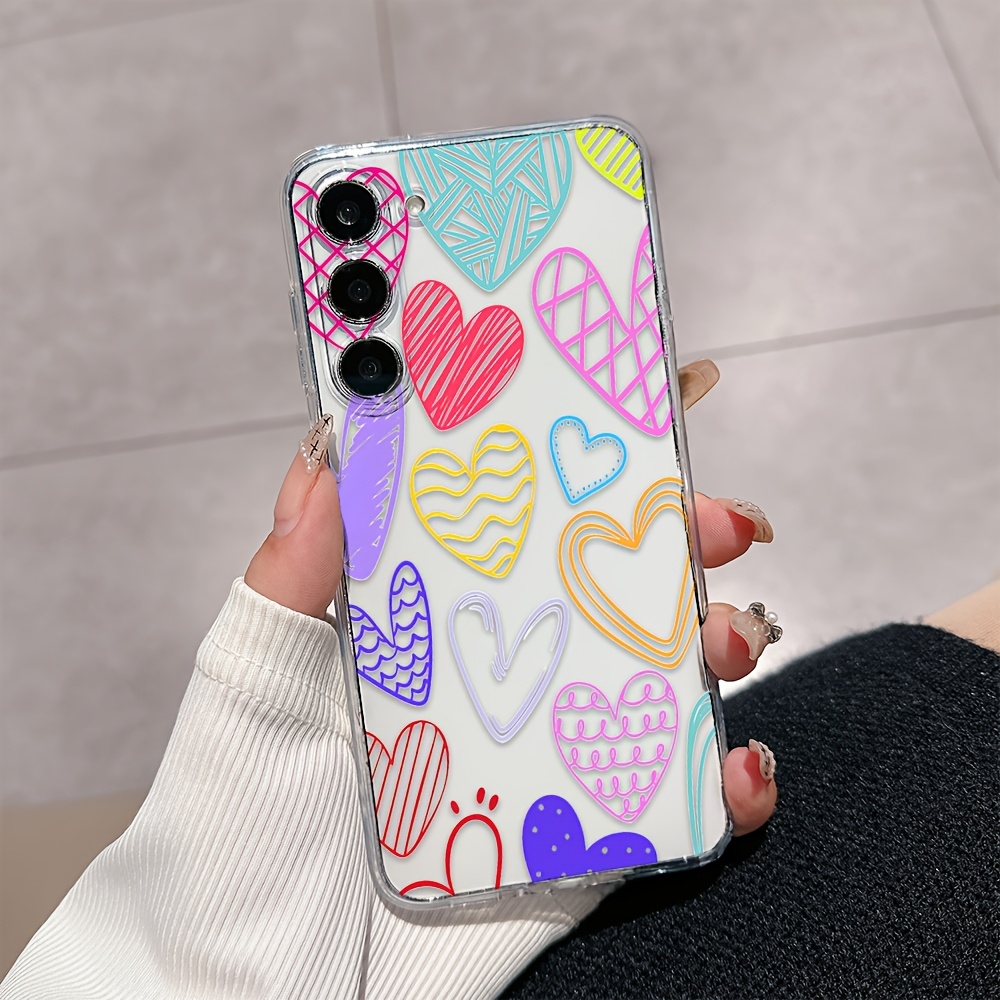 Colorful heart-shaped transpar - Phone Cases A14 Samsung ulasan dan harga