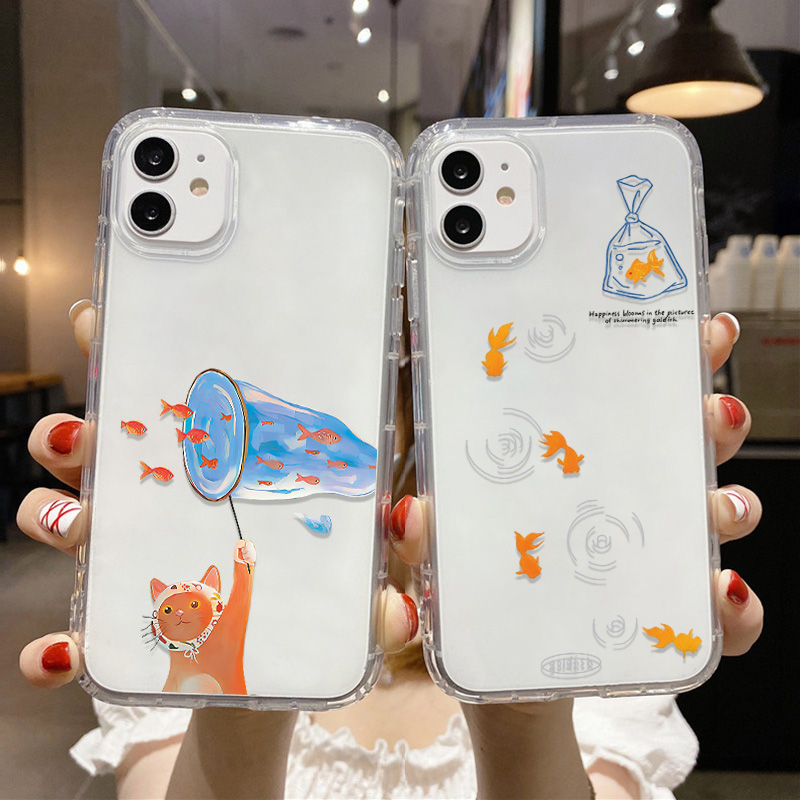 Lovely Fishes Clear Phone Case - Phone Cases For Iphone 12 Pro Max ulasan dan harga