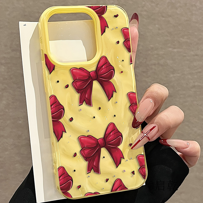 White Red Bow Pattern Phone Ca - Phone Cases Red ulasan dan harga