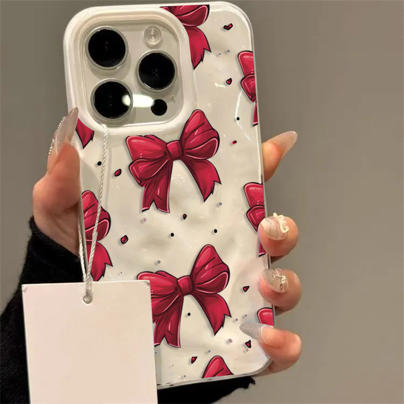 White Red Bow Pattern Phone Ca - Phone Cases Red ulasan dan harga
