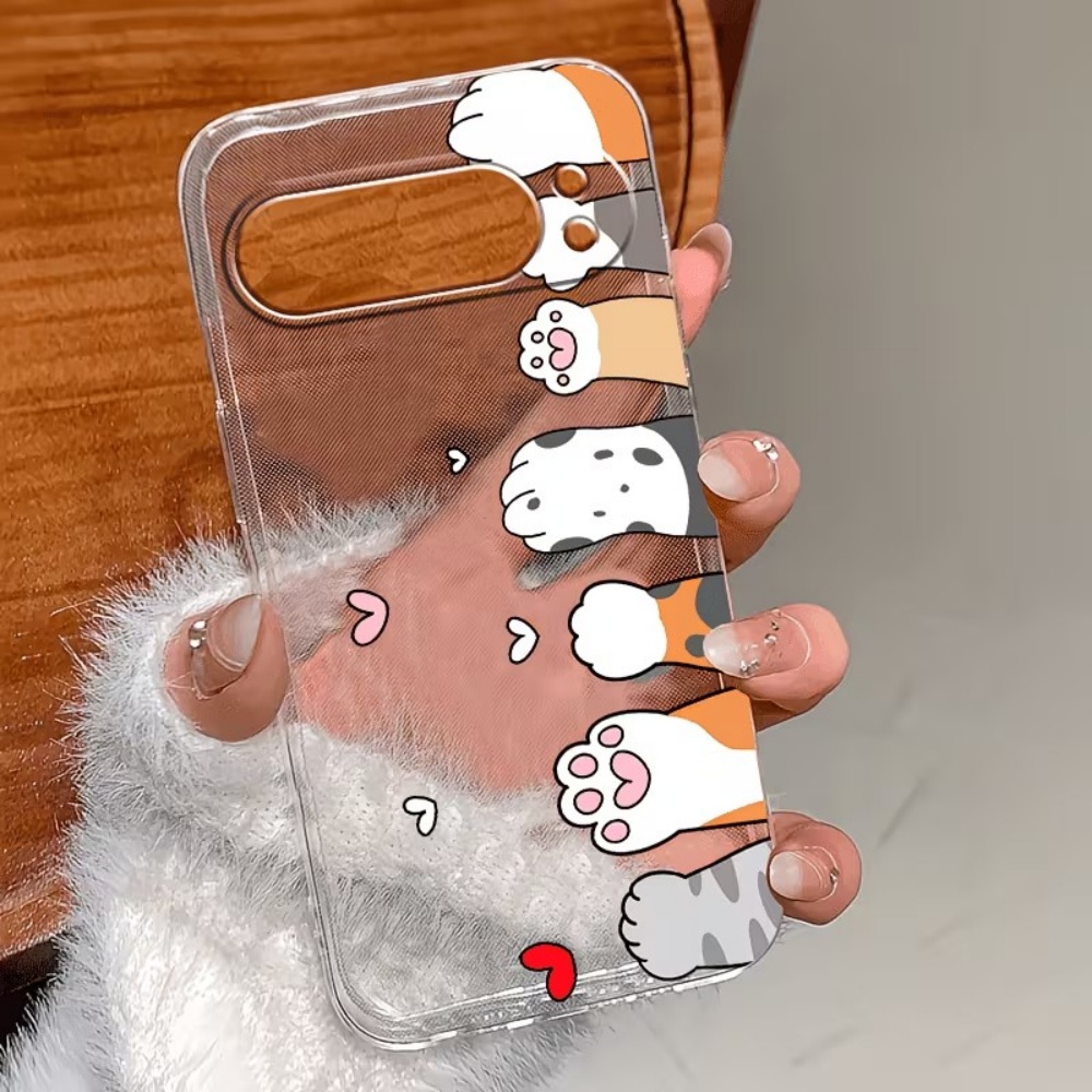 Cartoon Cat Paw Print Crystal  - Phone Cases Pixel 9A ulasan dan harga