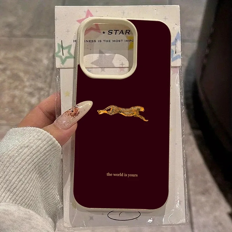 Fashion Leopard Wine Red Soft  - Phone Cases Red ulasan dan harga