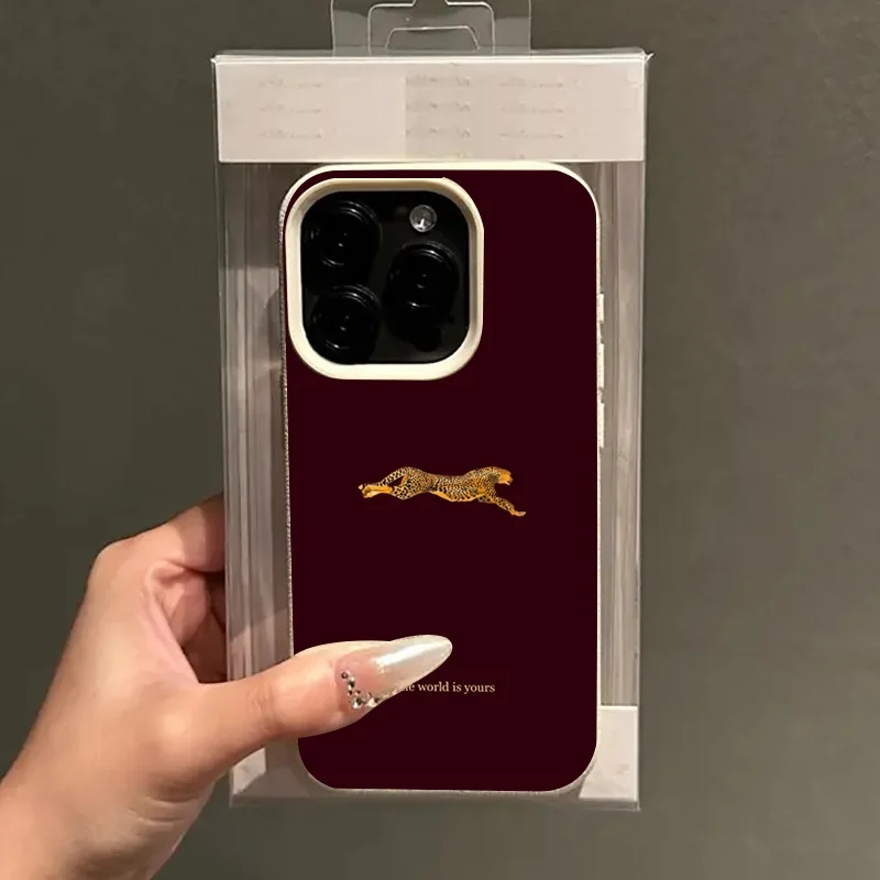 Fashion Leopard Wine Red Soft  - Phone Cases Red ulasan dan harga