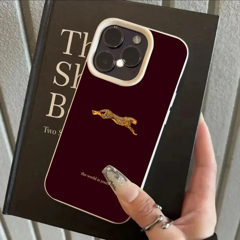Fashion Leopard Wine Red Soft  - Phone Cases Red ulasan dan harga