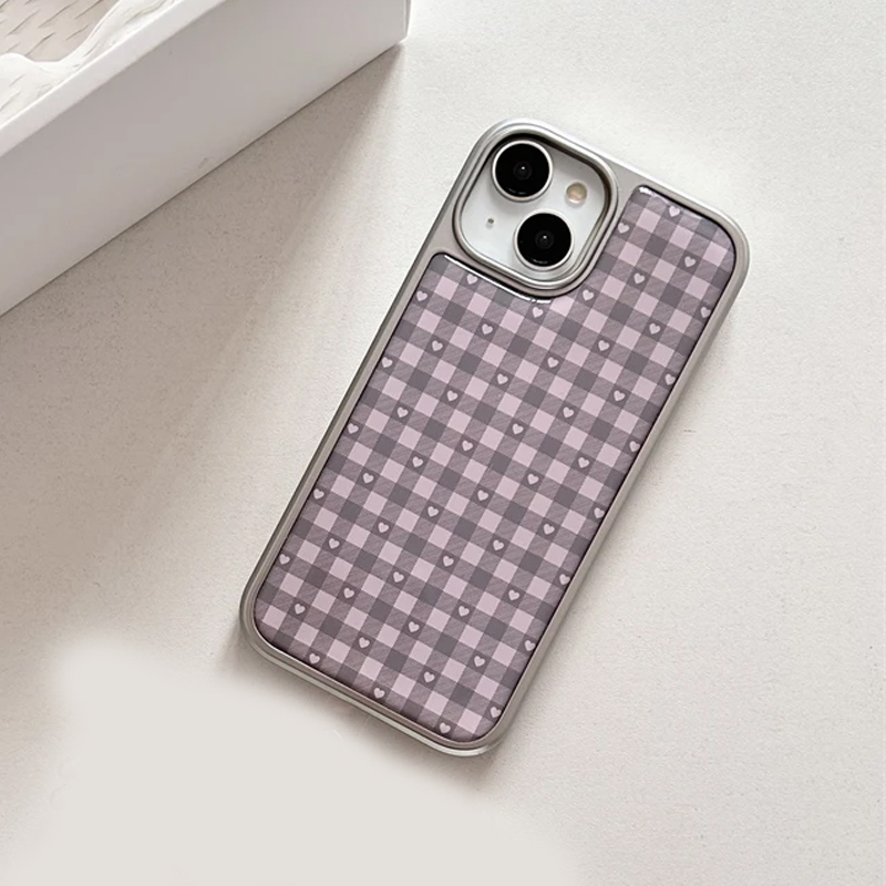 Pink Purple Heart-Shaped Check - Phone Cases For Girls ulasan dan harga