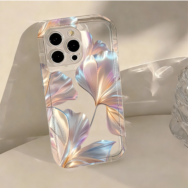 Colorful Metallic Ginkgo Print - Phone Cases Red ulasan dan harga