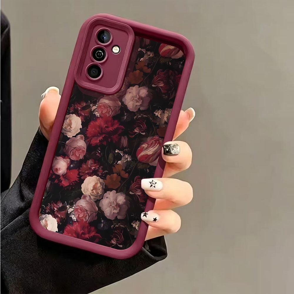 Wine Red Rose Pattern Phone Ca - Phone Cases Red ulasan dan harga