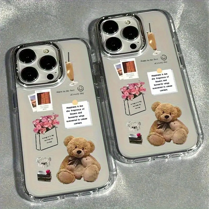 Collage Teddy Bear Rose Flower - Phone Cases Mous ulasan dan harga