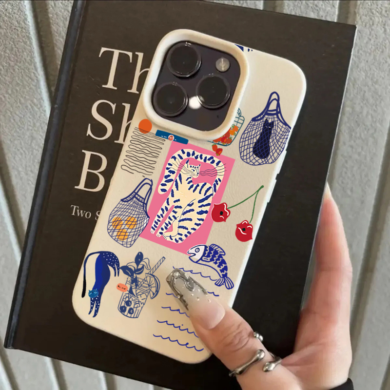 Cute Cherry Cat Print Phone Ca - Phone Cases Mous ulasan dan harga