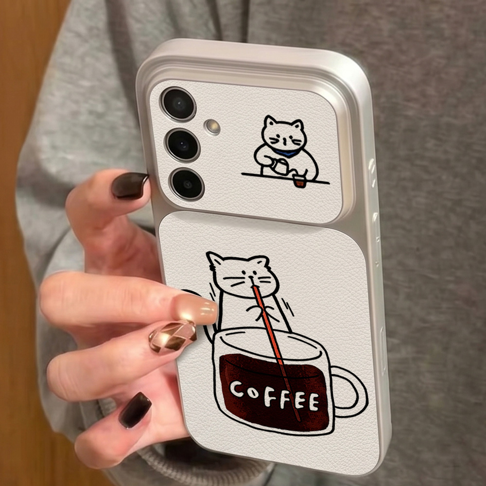 Coffee Cute Cat Phone Case For - Phone Cases A14 Samsung ulasan dan harga