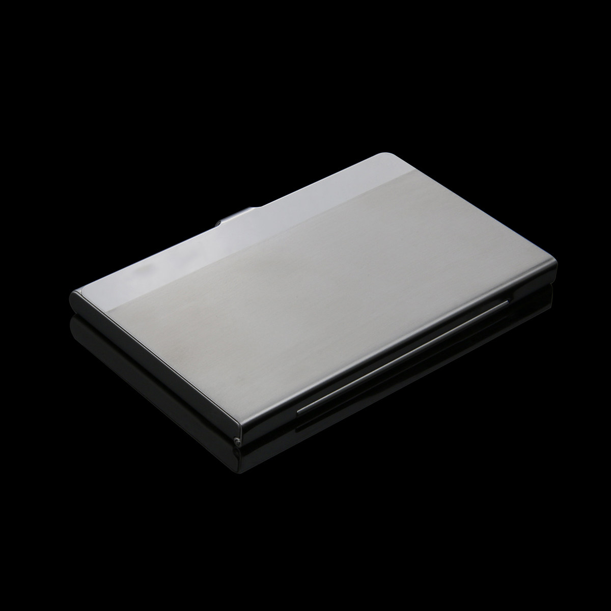 Silver Stainless Steel Portabl - Card Holder Slim Case ulasan dan harga