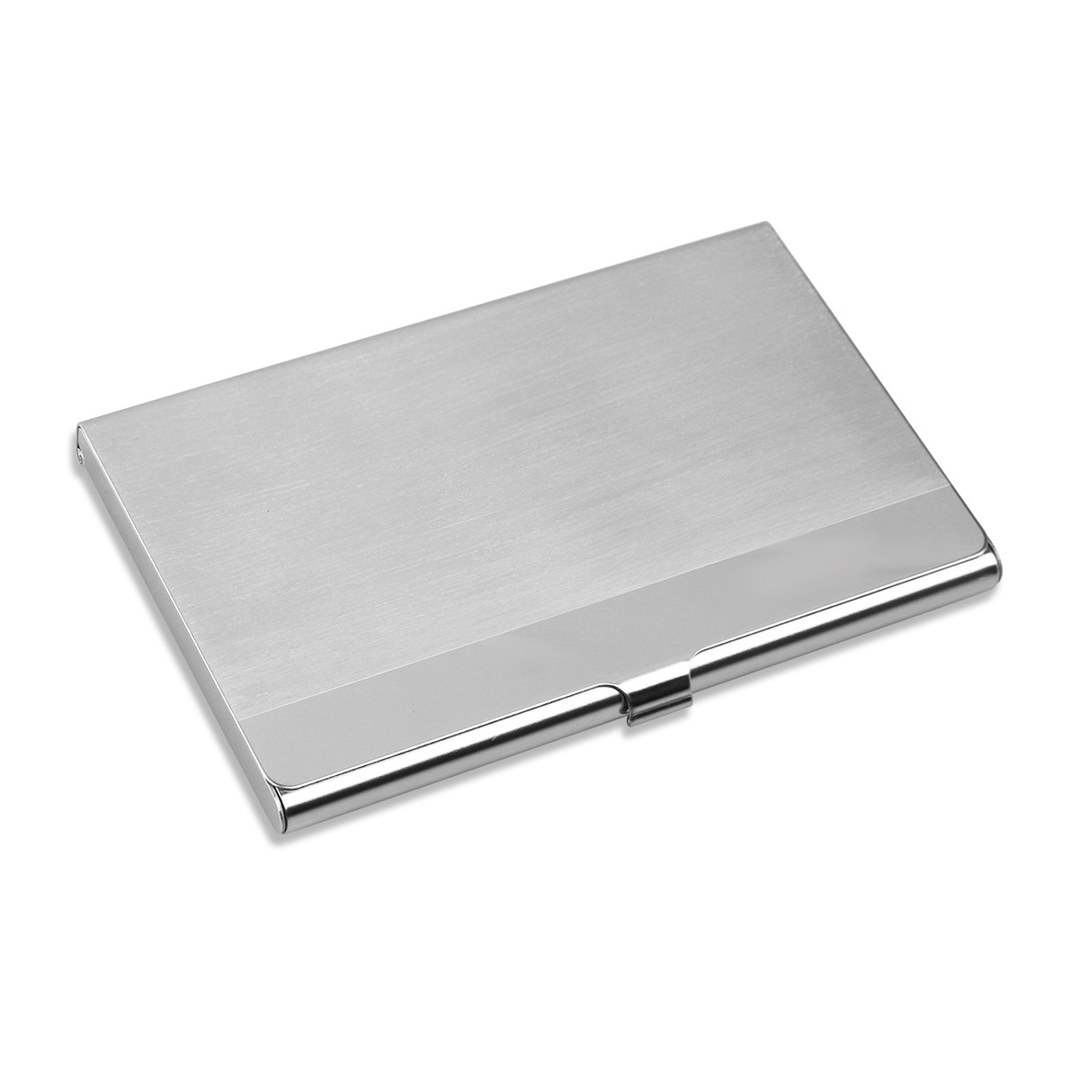 Silver Stainless Steel Portabl - Card Holder Slim Case ulasan dan harga