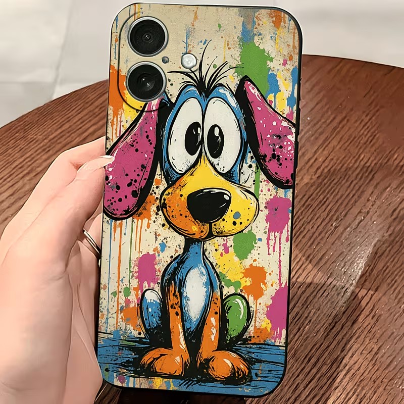 Graffiti Colored Puppy TPU Pho - Phone Cases Mous ulasan dan harga