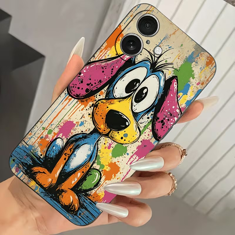 Graffiti Colored Puppy TPU Pho - Phone Cases Mous ulasan dan harga