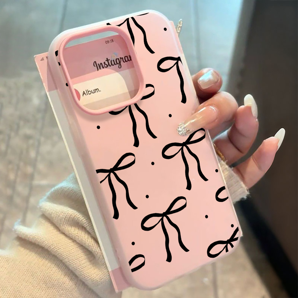 INS Big Black Bow Pattern SIli - Phone Cases Xiaomi 15T ulasan dan harga