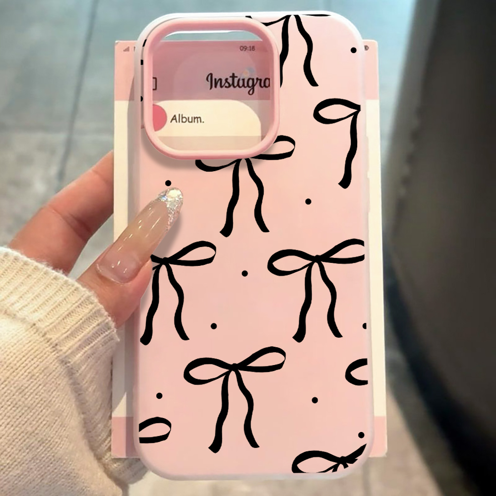 INS Big Black Bow Pattern SIli - Phone Cases Xiaomi 15T ulasan dan harga