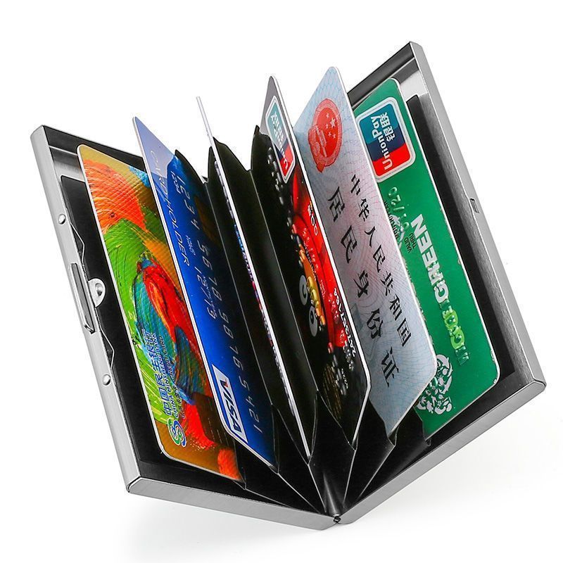 OUIO ​RFID Blocking Stainless  - Card Holder Slim Case ulasan dan harga