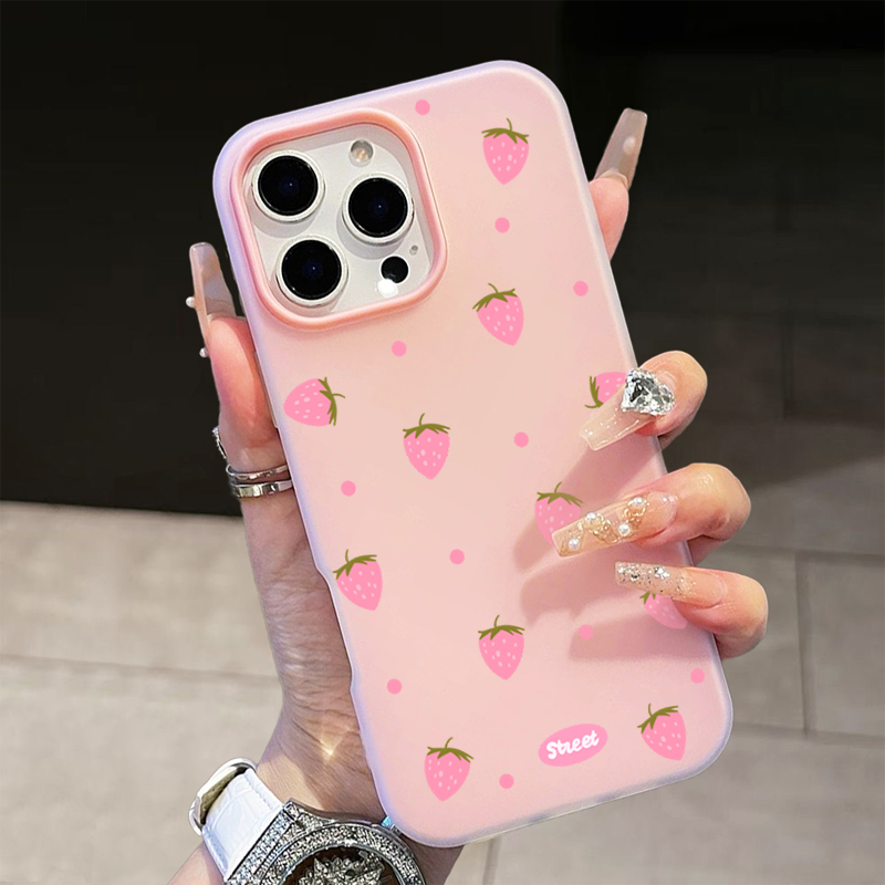 Sweet Pink Strawberry Pattern  - Phone Cases Xs Iphone ulasan dan harga