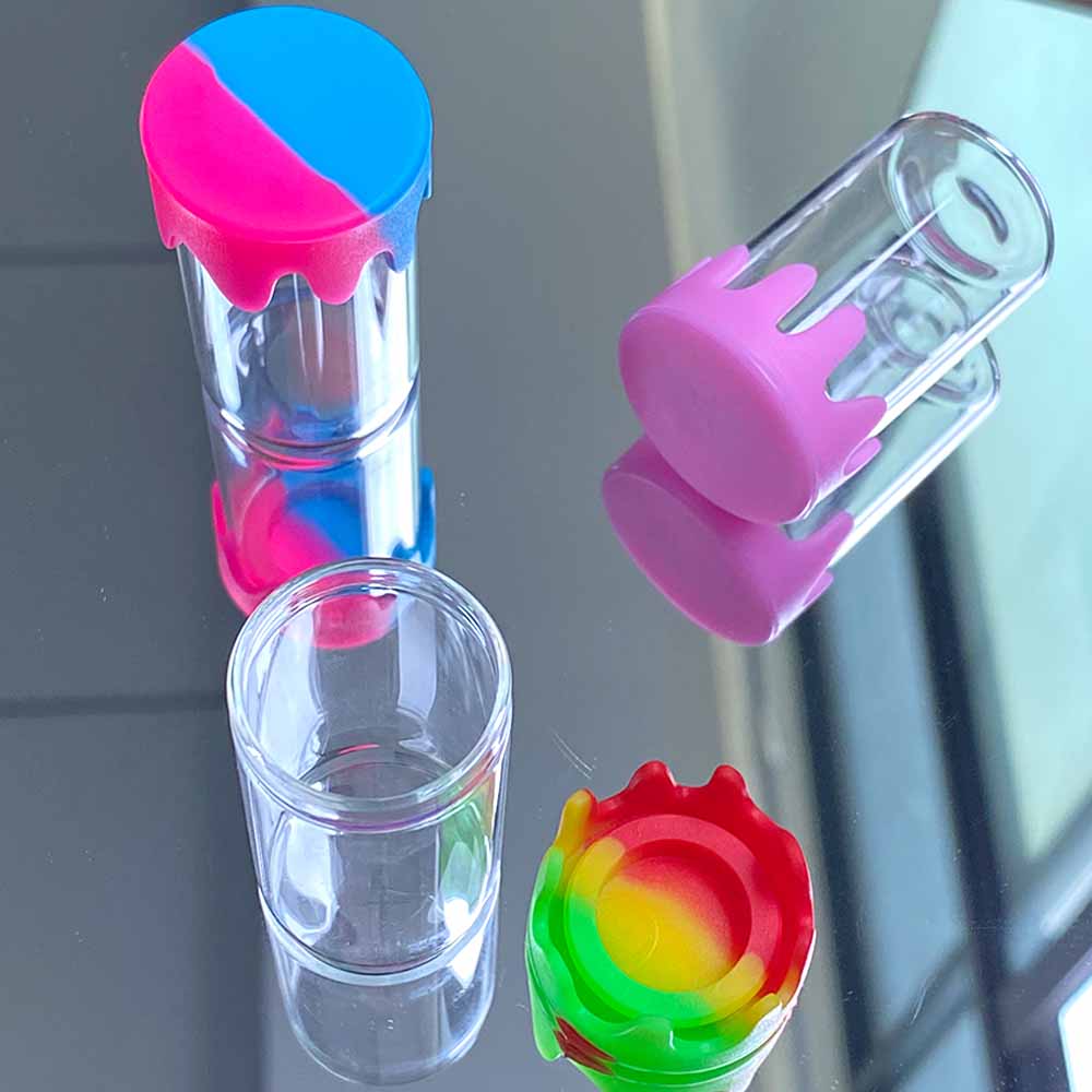 20Pcs Glass Jar Oil Wax Jars L - Phone Cases The Dairy ulasan dan harga