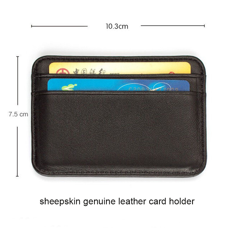 Genuine Leather Visit Card Hol - Card Holder Slim Case ulasan dan harga