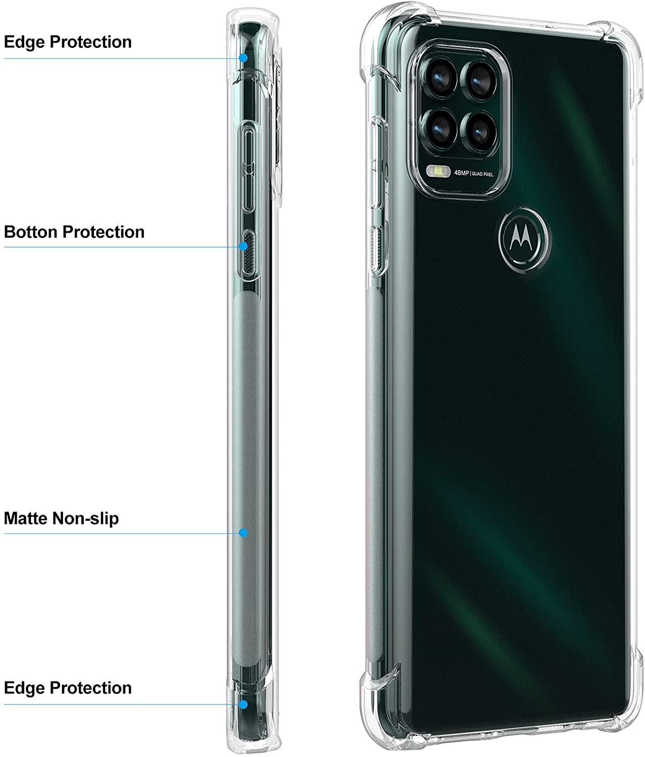 Crystal Clear Anti-slip Anti-S - Phone Cases Moto G ulasan dan harga