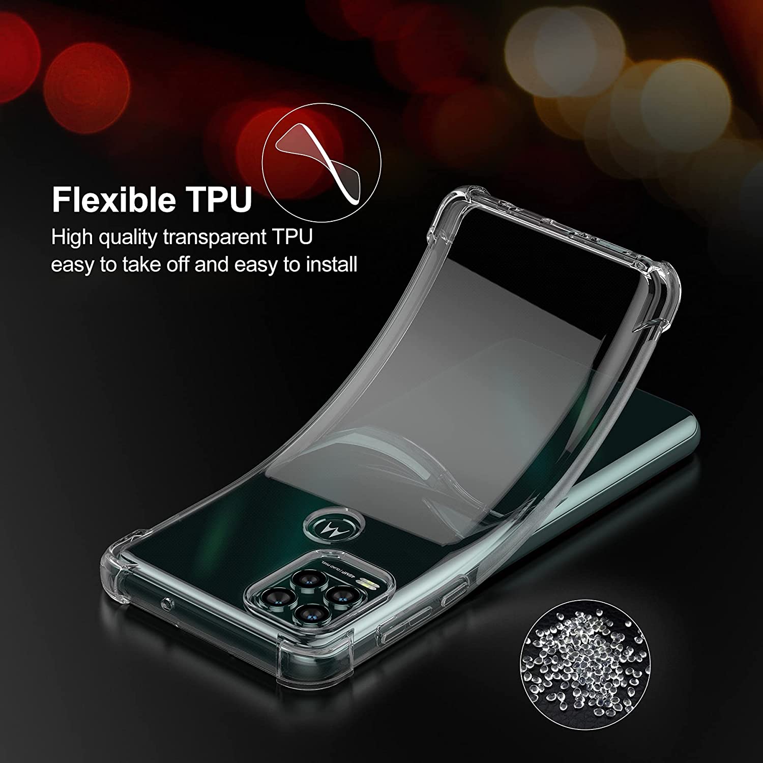 Crystal Clear Anti-slip Anti-S - Phone Cases Moto G ulasan dan harga