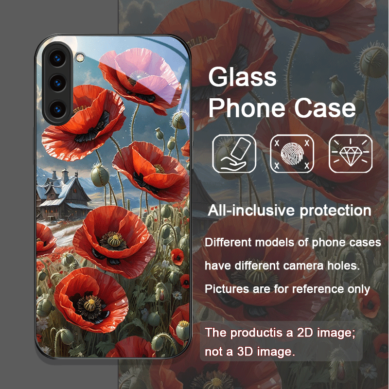 Retro Poppy Flower Bloom Hot R - Phone Cases Red ulasan dan harga