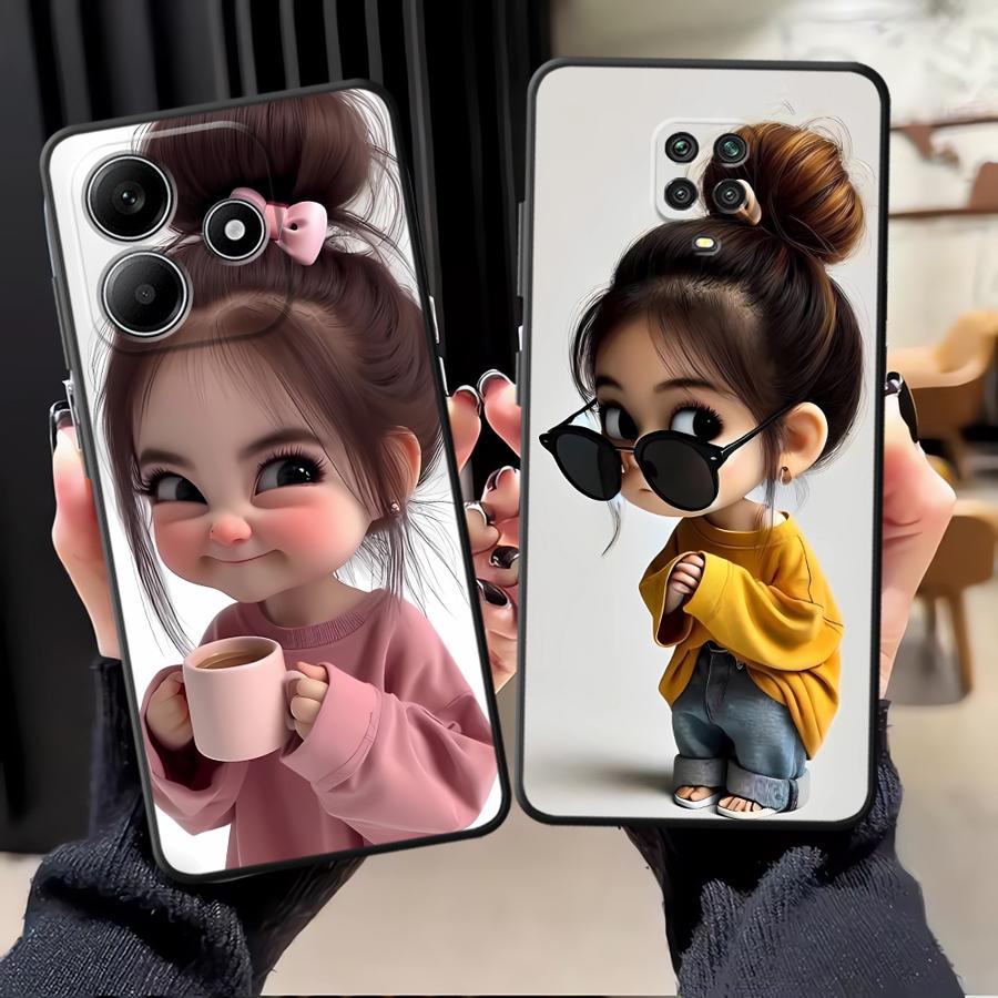 Cartoon Girl Pattern Funda Pho - Phone Cases For Girls ulasan dan harga