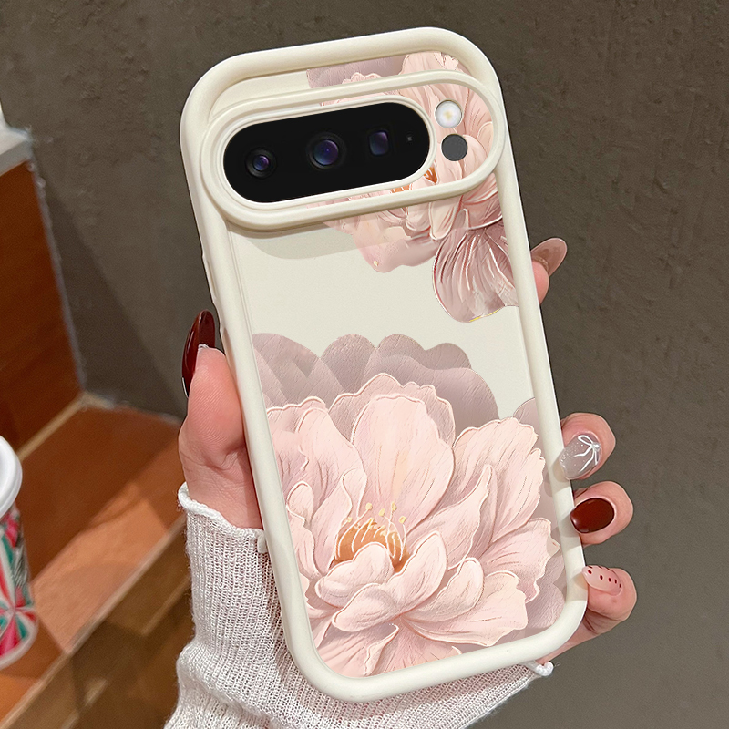 Pink Flowers Patterned Soft TP - Phone Cases Pixel 9A ulasan dan harga