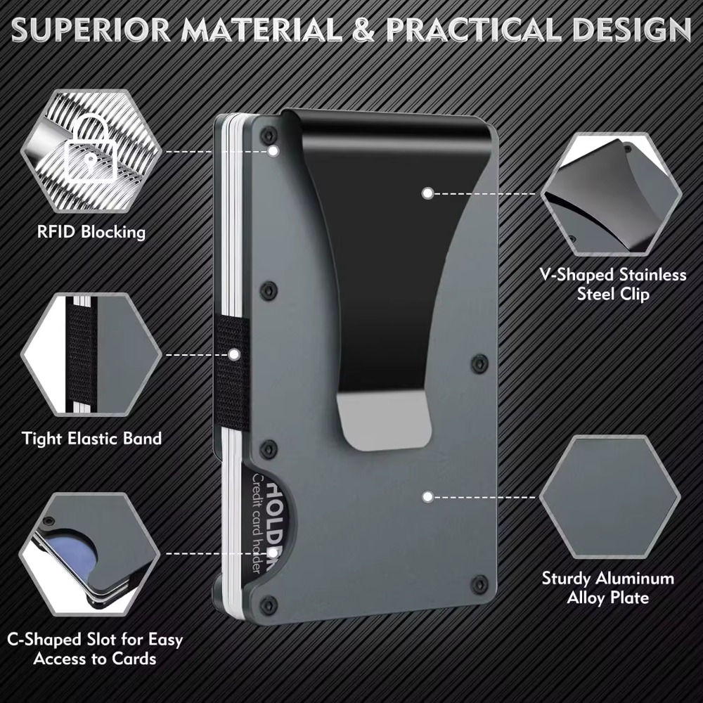 Aluminum Alloy Rfid Blocking C - Card Holder Slim Case ulasan dan harga