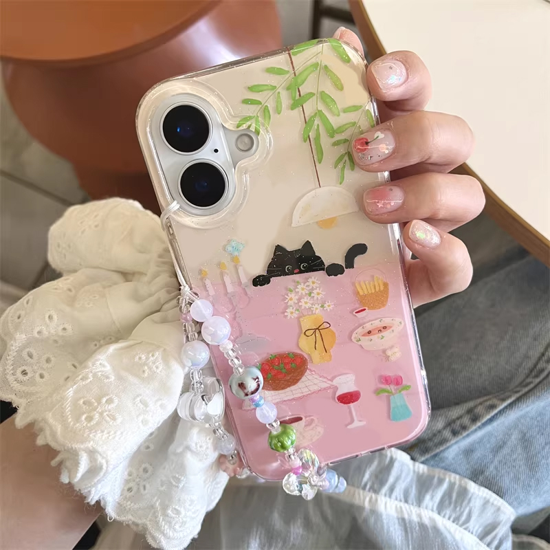 Ins Girl Cute Dining Table Lit - Phone Cases For Girls ulasan dan harga