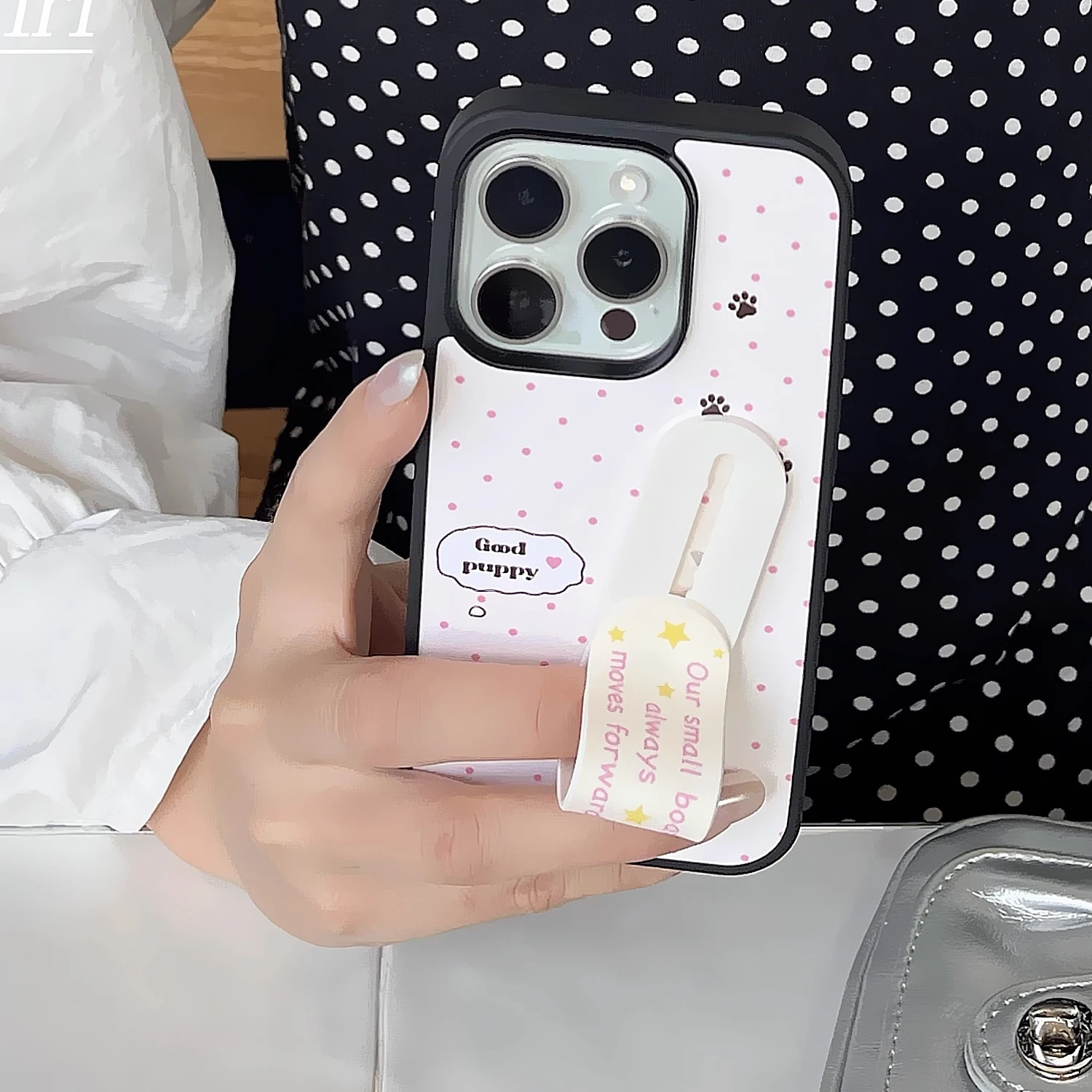 INS Pink Wave Point Good Puppy - Phone Cases Kawaii ulasan dan harga