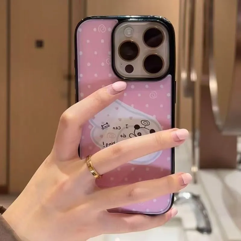 Polka Dot Cute Line Bear Kawai - Phone Cases Kawaii ulasan dan harga