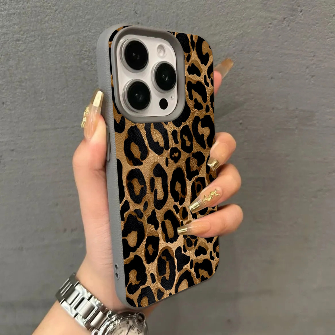 INS Brown Leopard Print Phone  - Phone Cases Mous ulasan dan harga