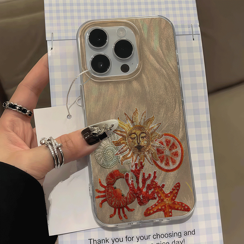 Ice Texture Ocean Red coral Ph - Phone Cases Red ulasan dan harga