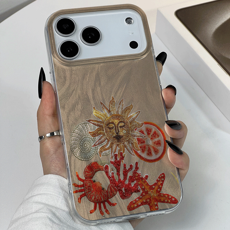 Ice Texture Ocean Red coral Ph - Phone Cases Red ulasan dan harga