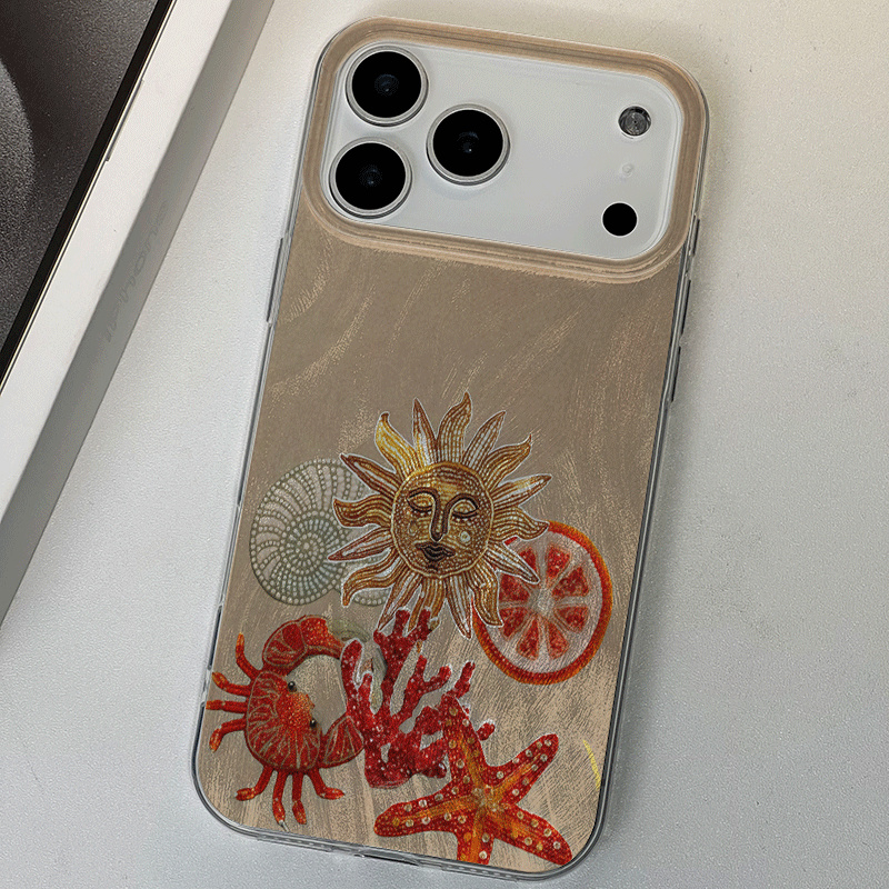 Ice Texture Ocean Red coral Ph - Phone Cases Red ulasan dan harga