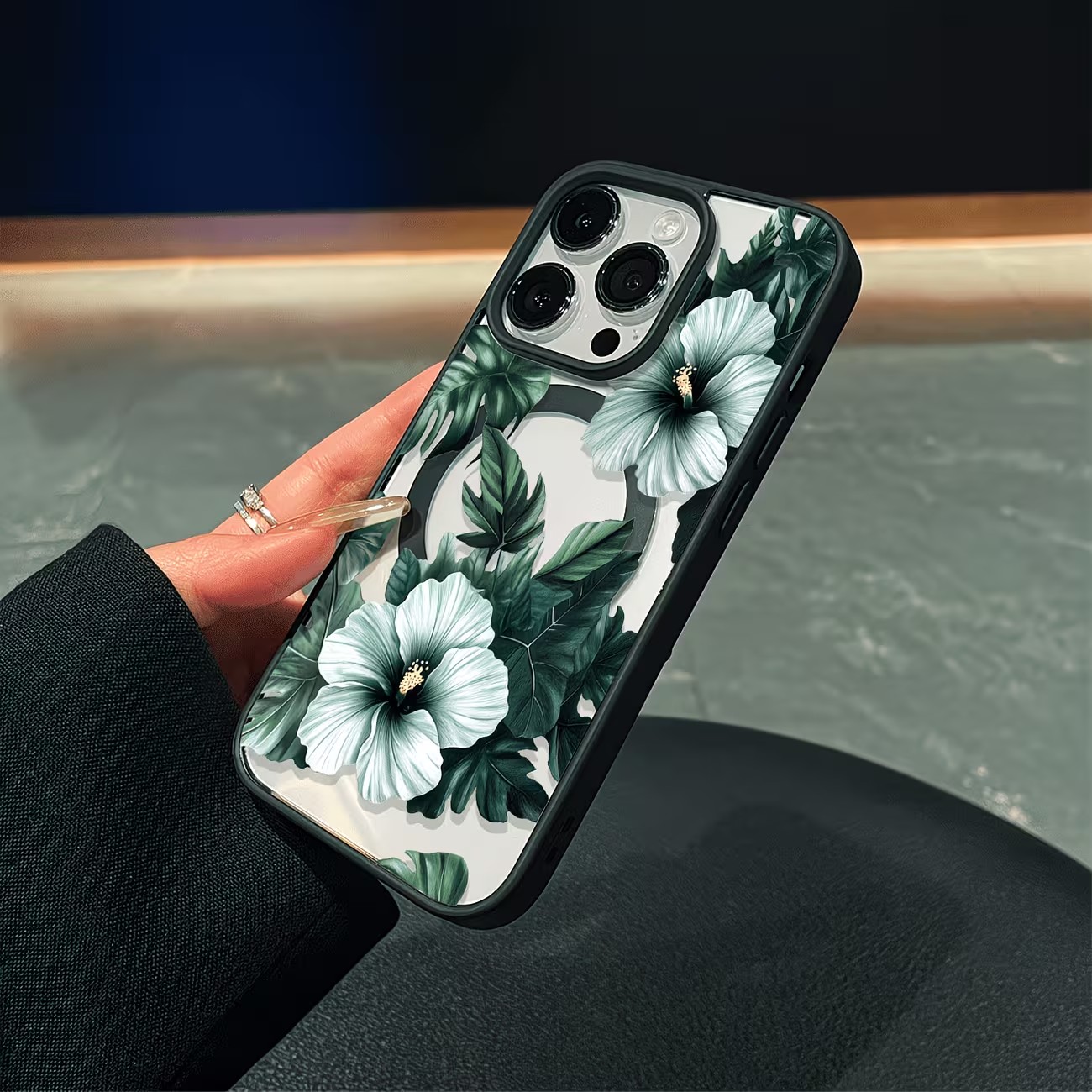 Green Floral Print Phone Case  - Phone Cases Mous ulasan dan harga
