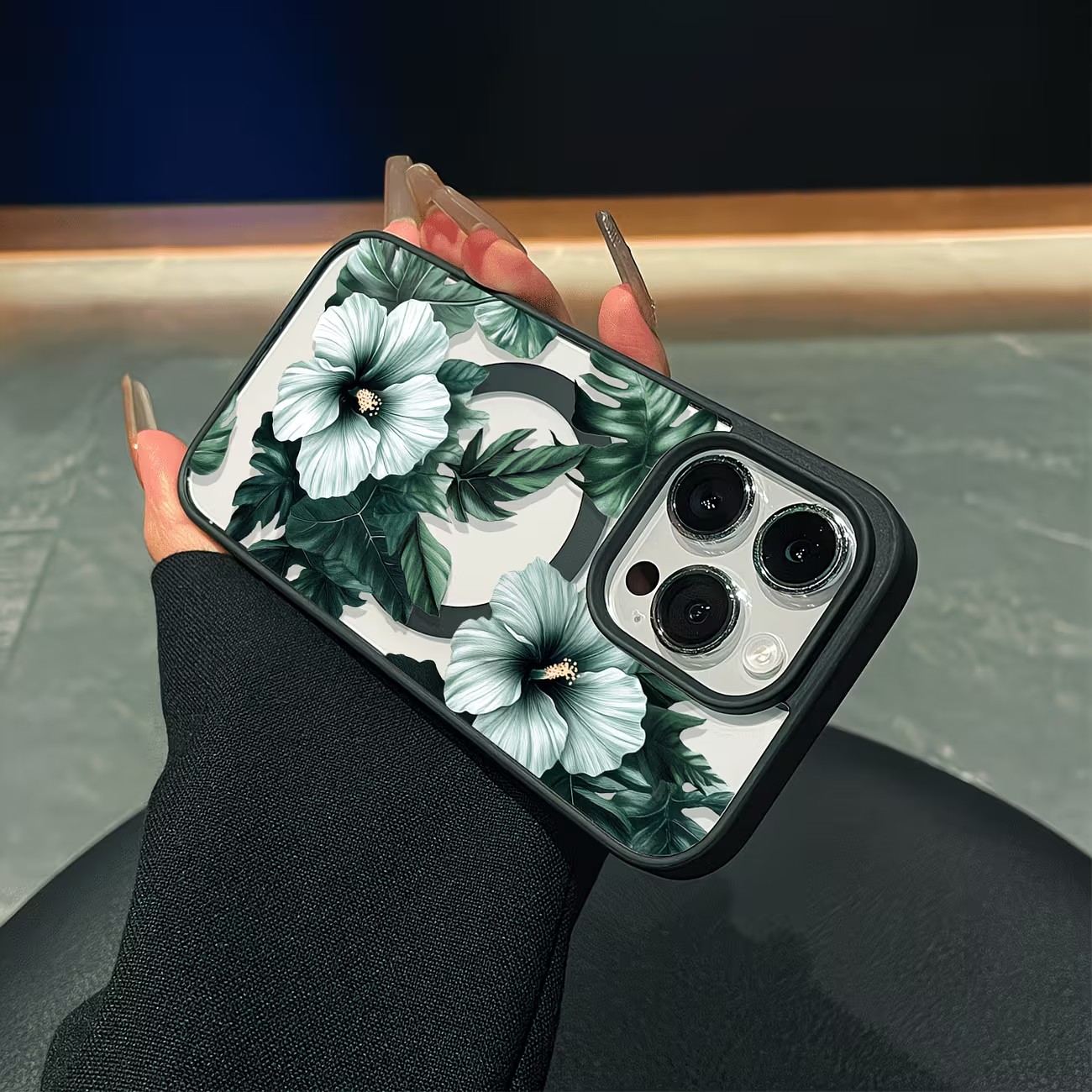 Green Floral Print Phone Case  - Phone Cases Mous ulasan dan harga